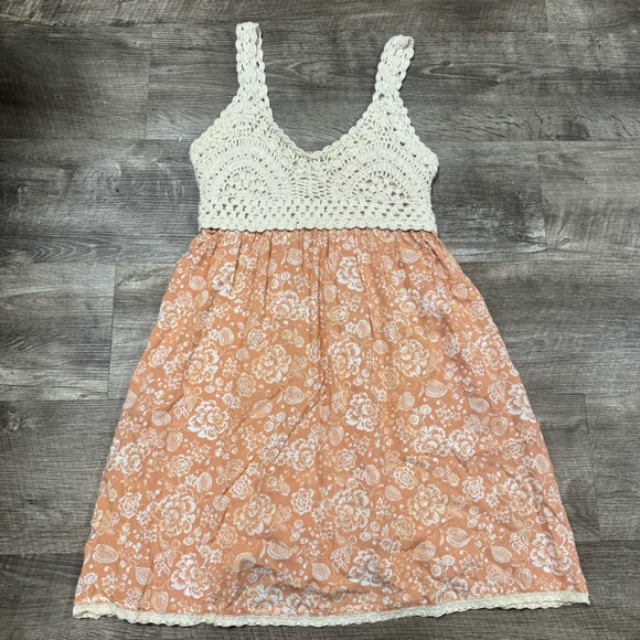 Japna Dresses & Skirts - Japna Crochet Top Summer Dress Size Medium 100% Cotton
